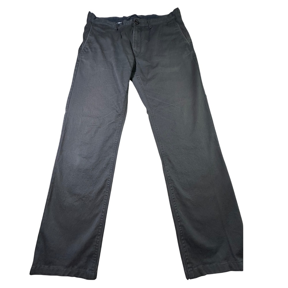 Zara Man Basic Collection Chinos Dark Grey Straight Leg Pants 34x29